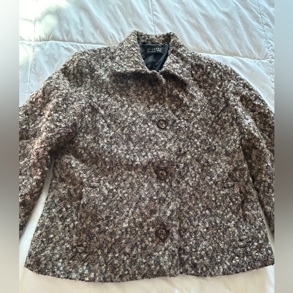 Blarney woolen Mills Button Down Blazer Jacket pockets XL